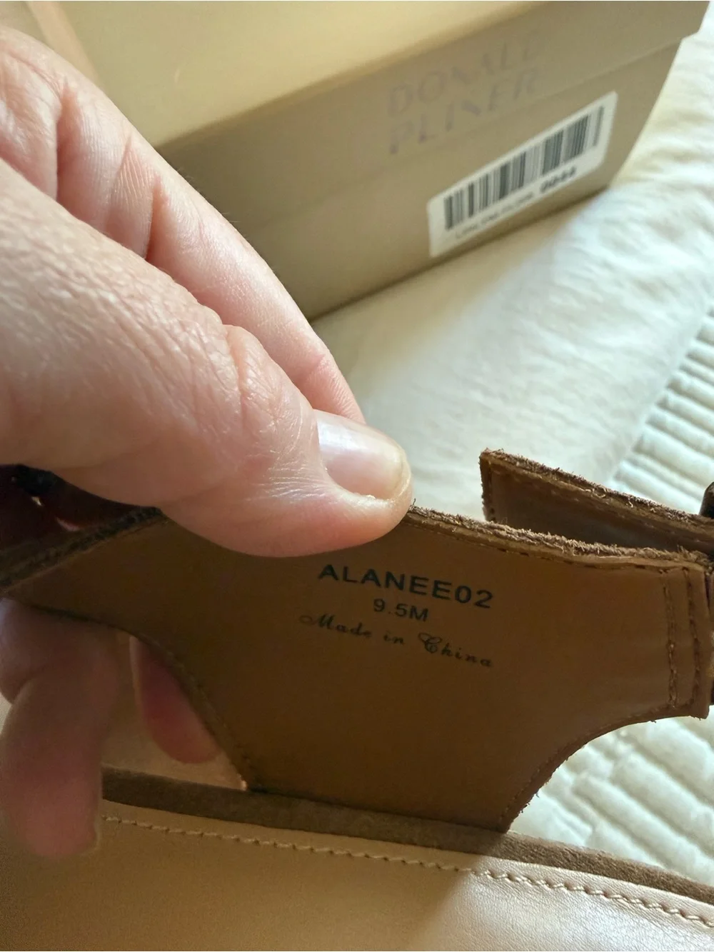 Donald J. Pliner Tan Suede Wedge Sandal 👡 - Picture 5 of 7